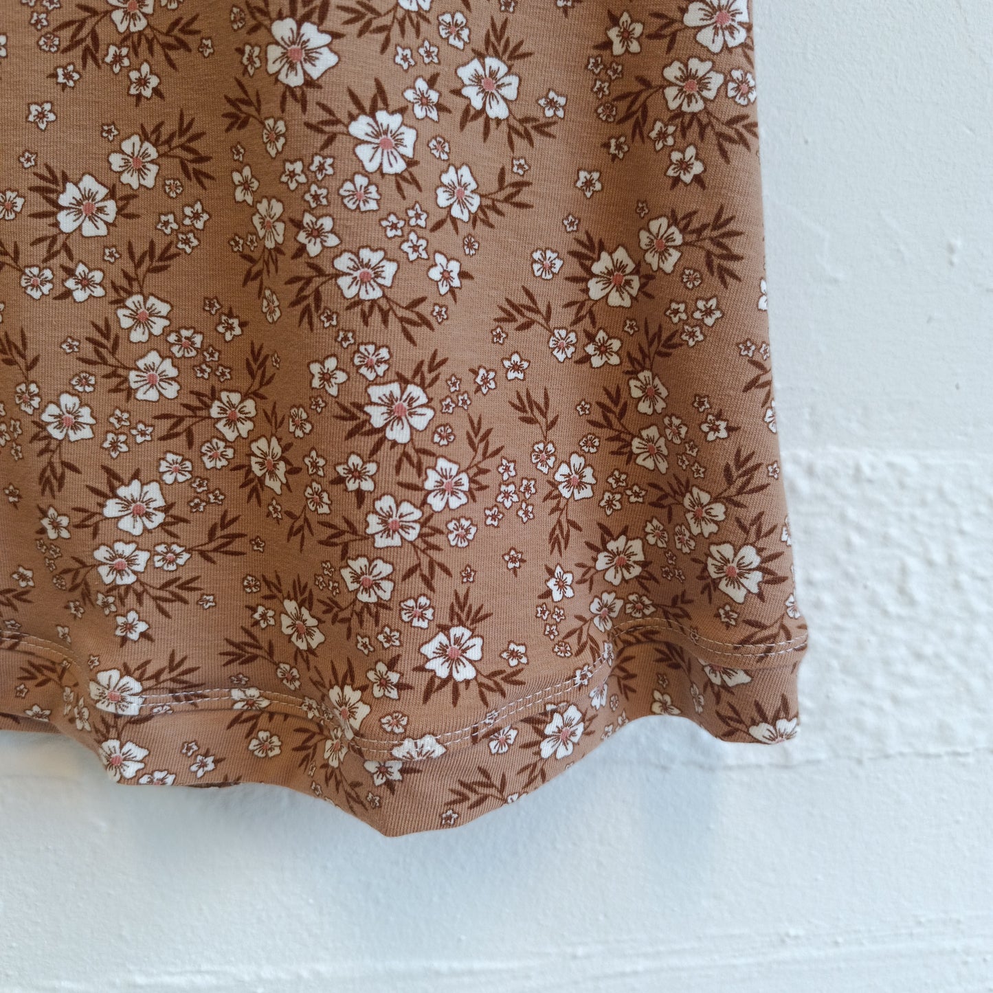 Jurk peach bloempjes