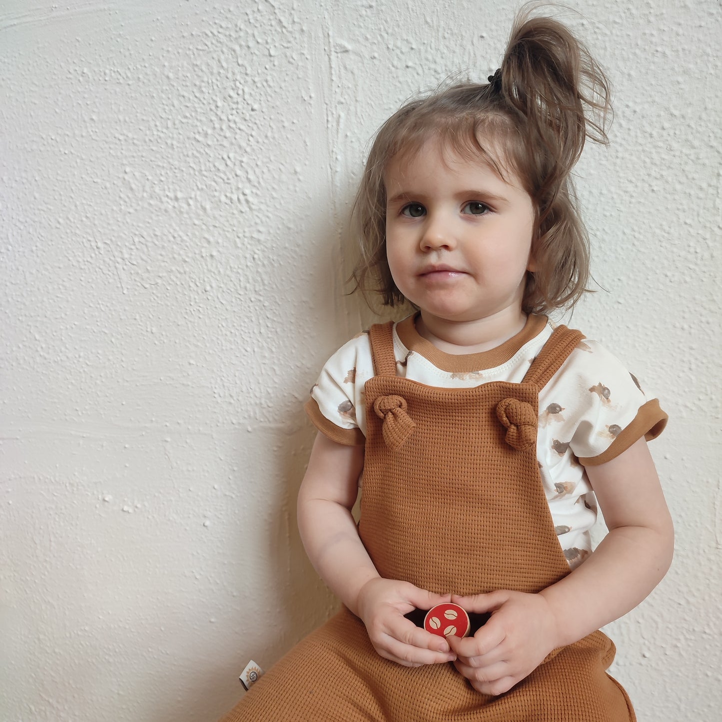 Salopette waffle bruin