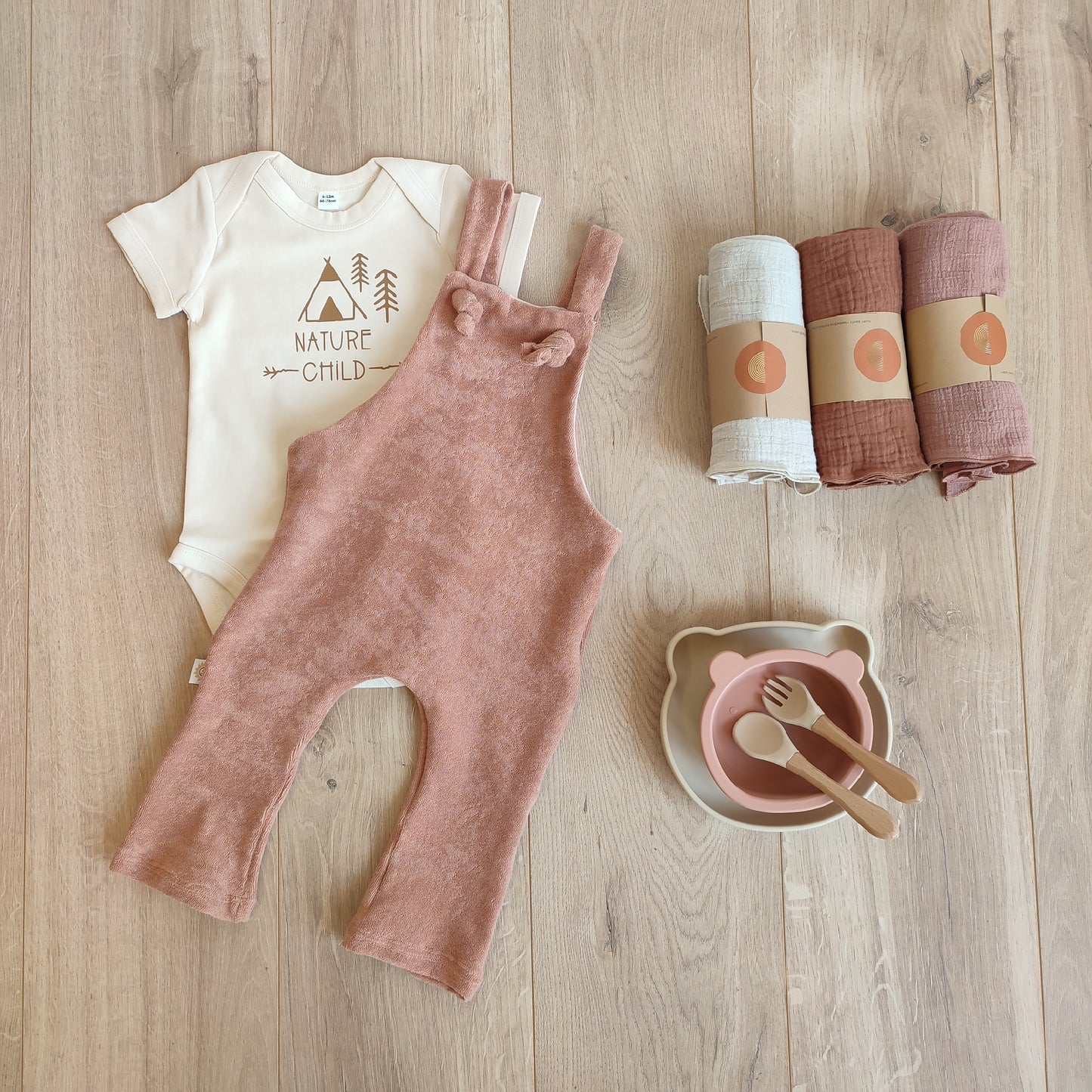 Salopette spons camel