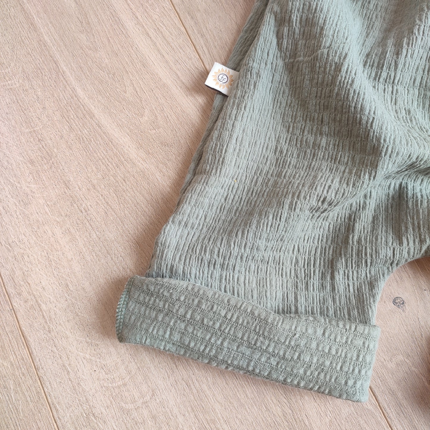 Salopette gauze olijf