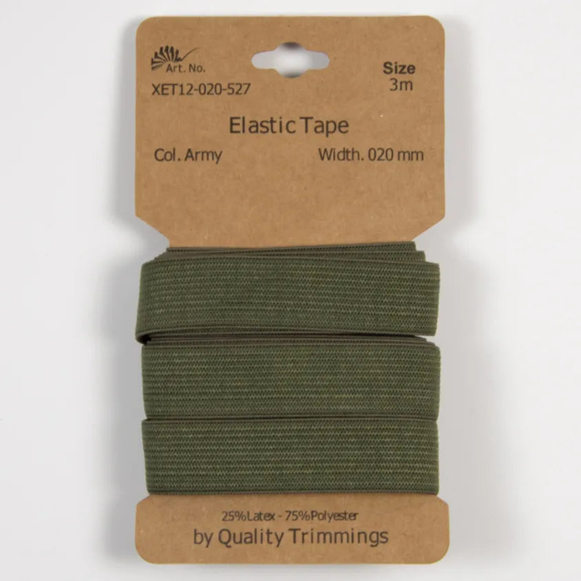 Elastiek 20mm Army