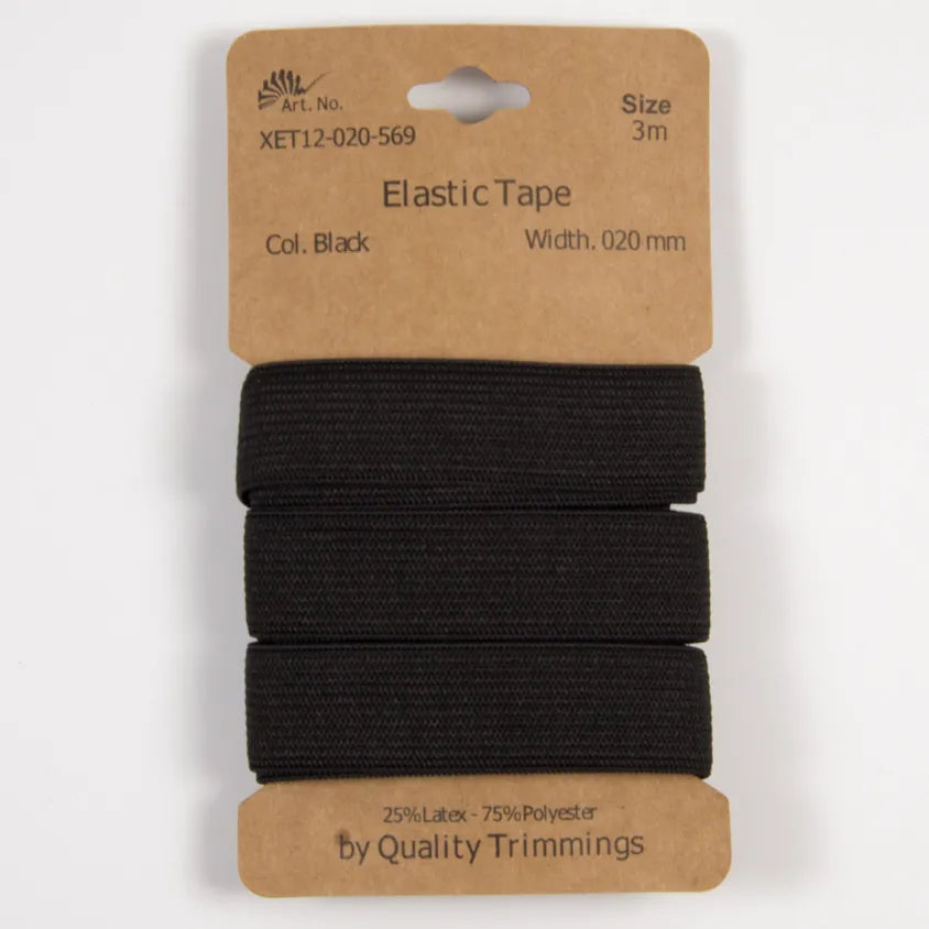 Elastiek 20mm zwart