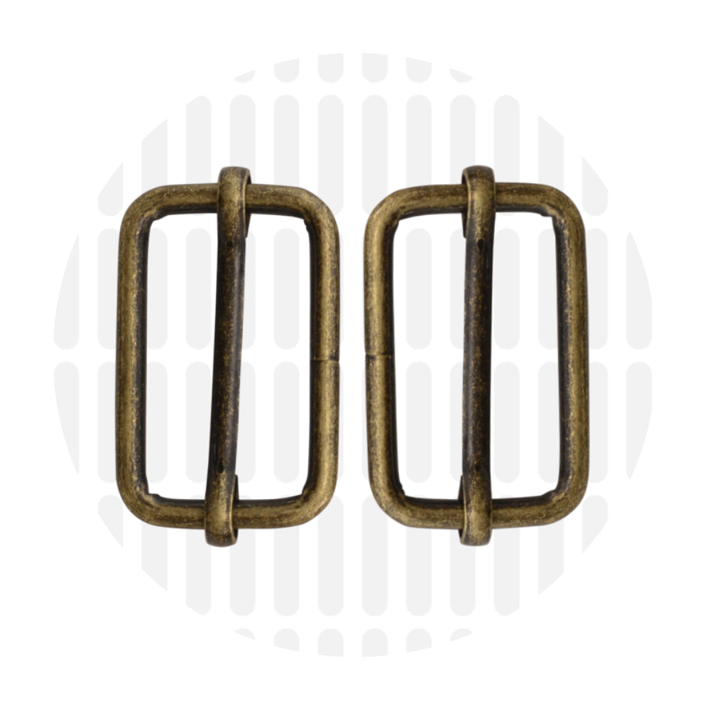 Basic | Adjustable Strap Slider | 32mm - Antique brass