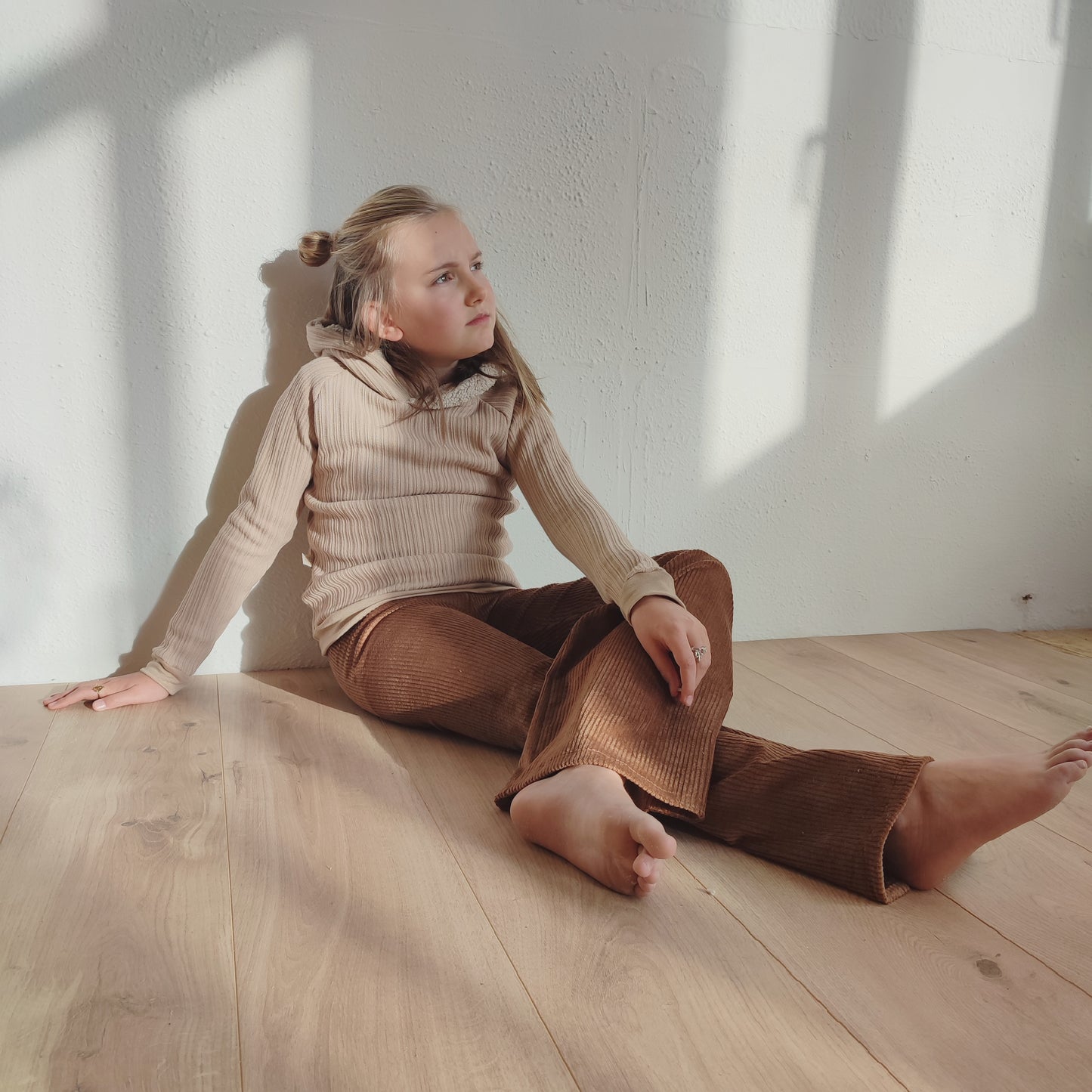 Velouren broek flared