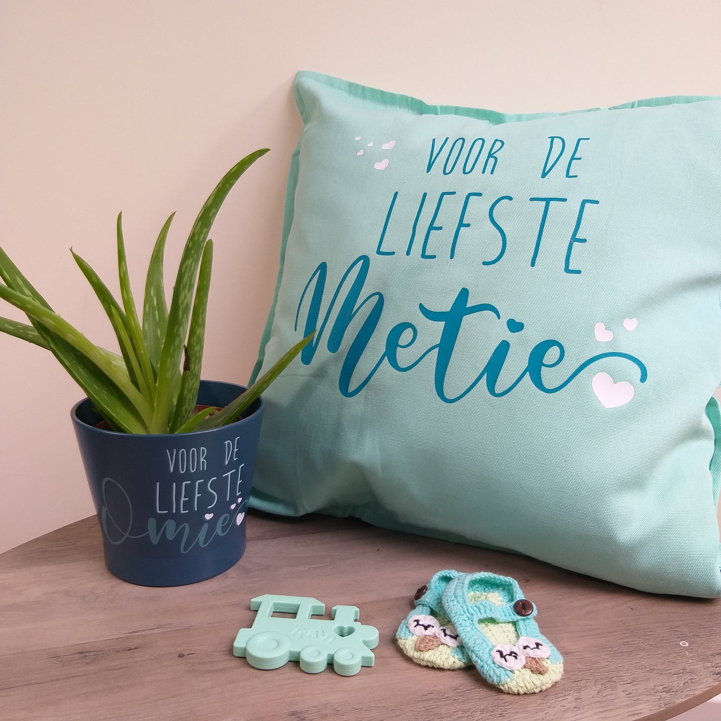 Kussen 'voor de liefste Metie'