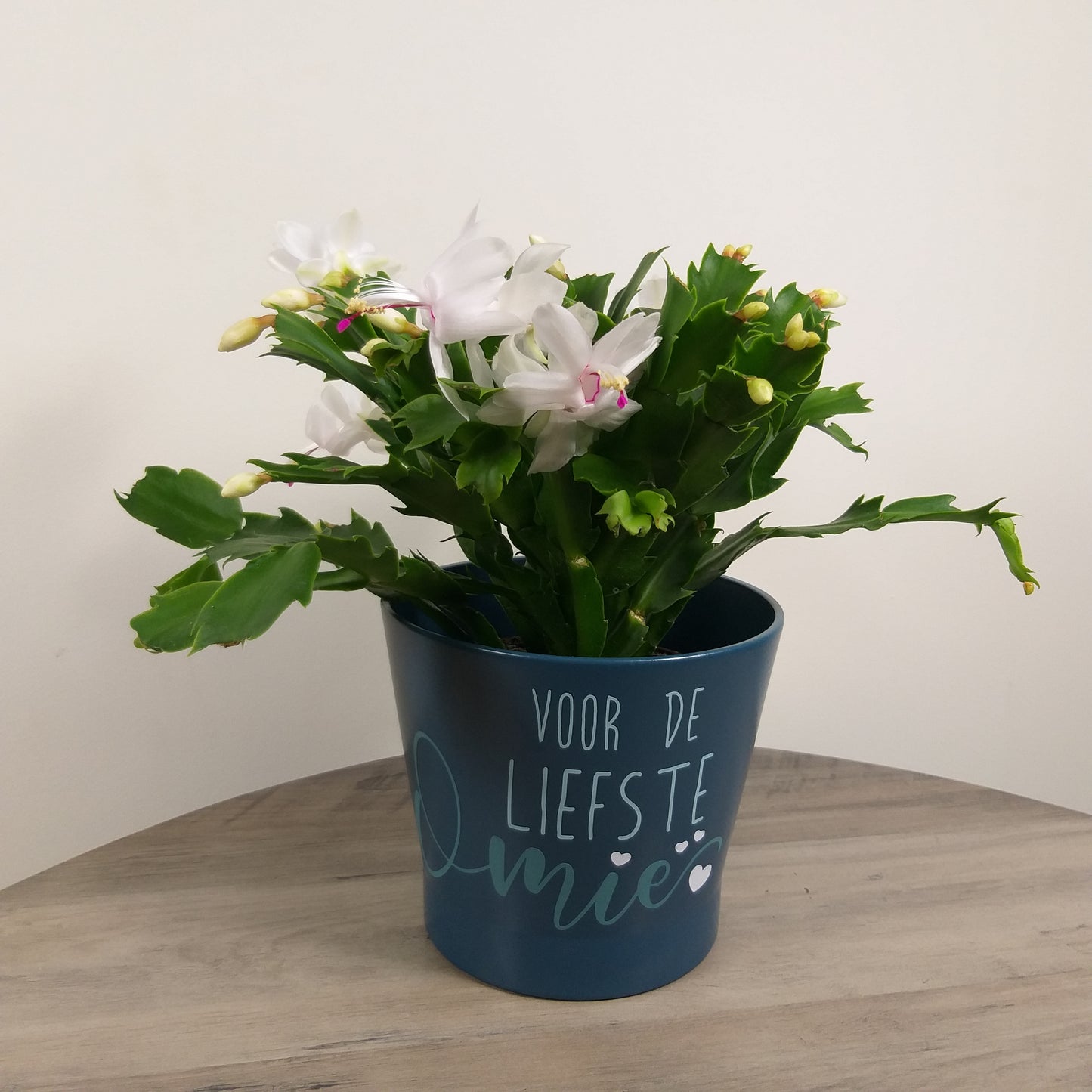 Blauw bloempotje