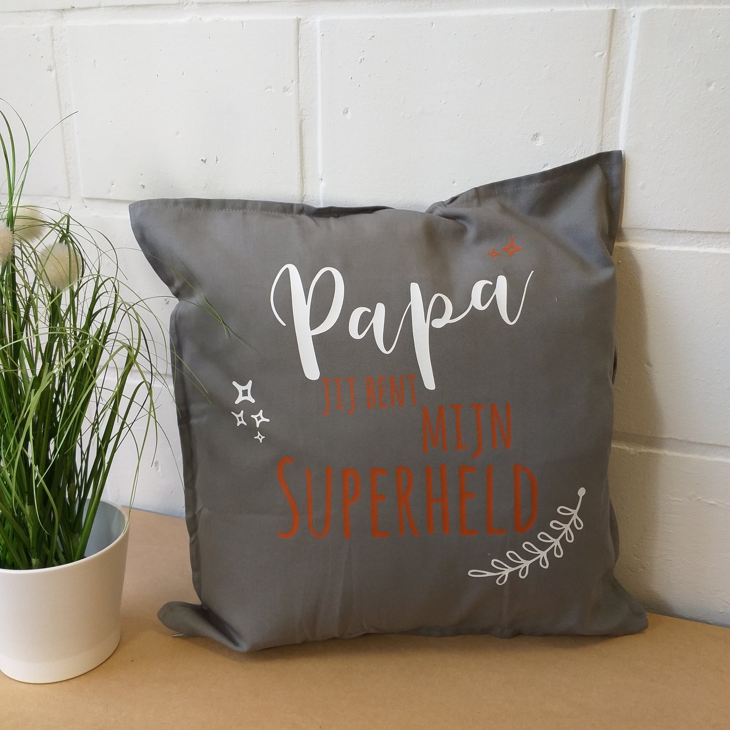 Kussen ' papa jij bent mijn superheld '