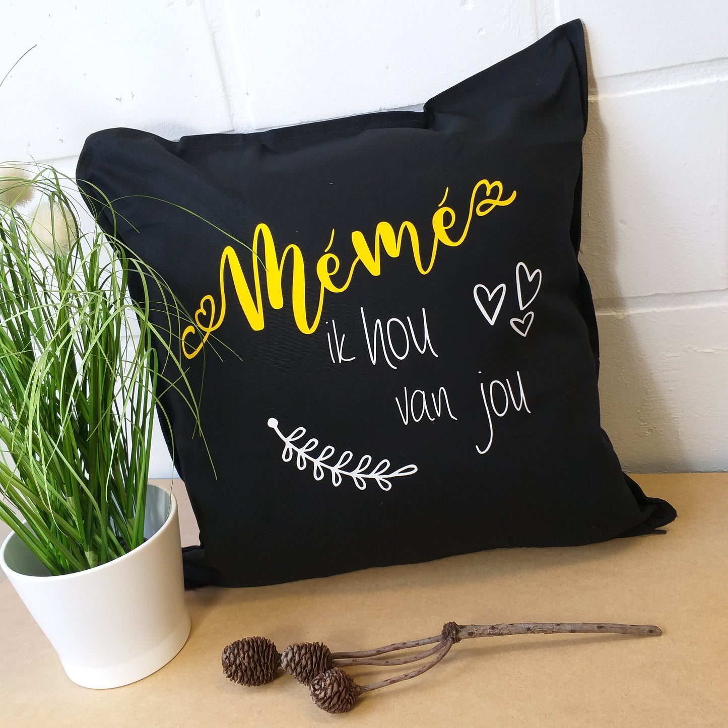Kussen ' meme ik hou van jou'
