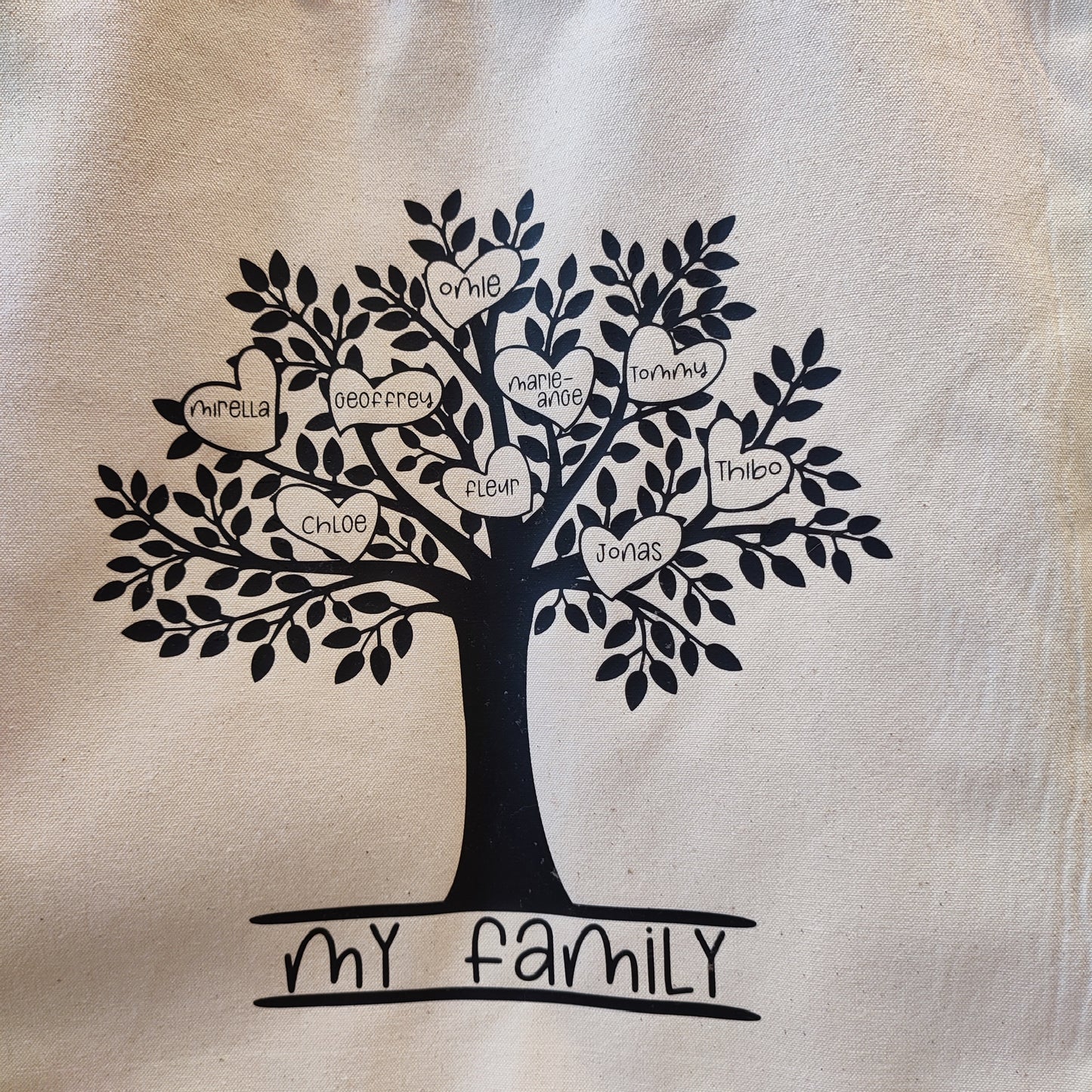 Tote bag met family tree