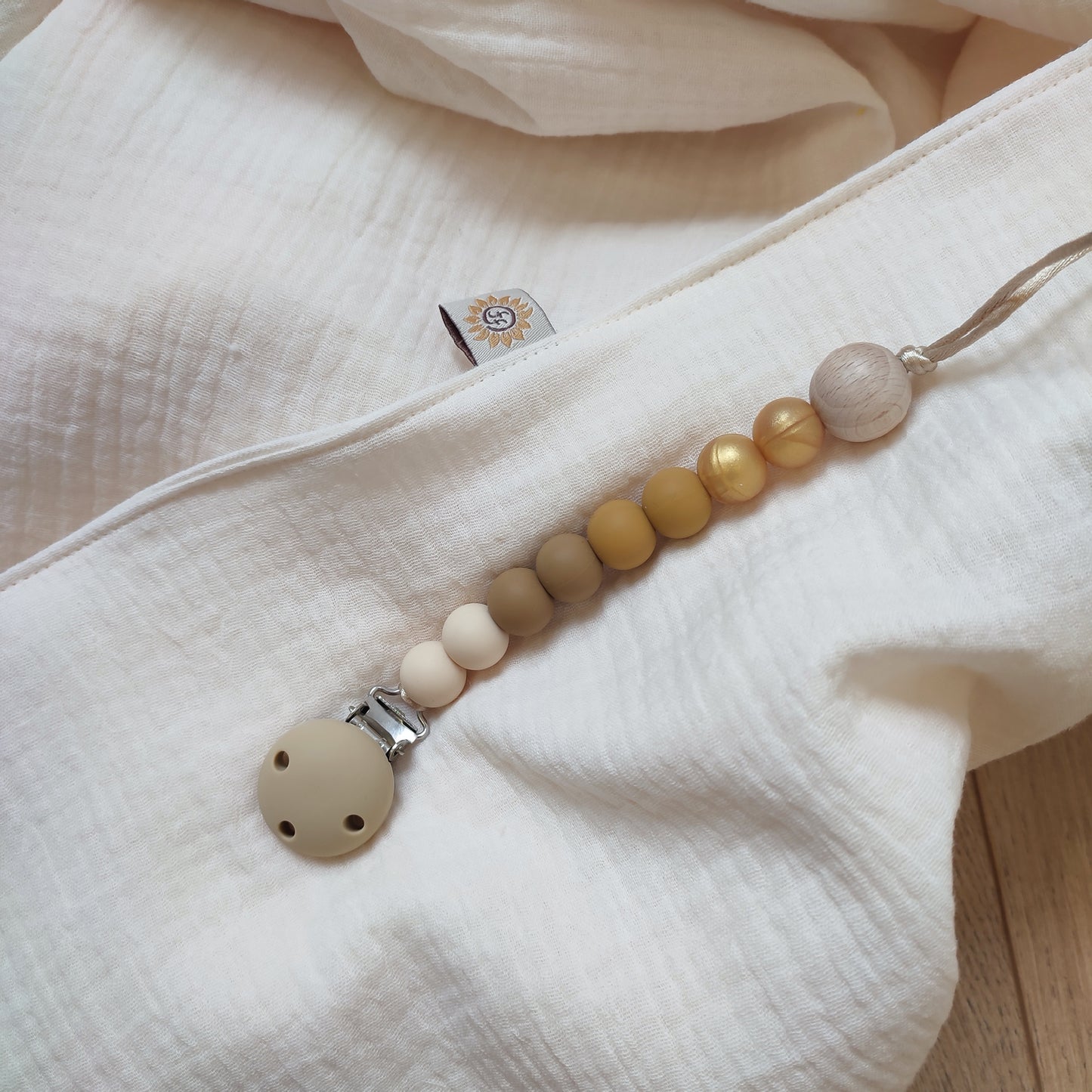 Gauze badcape naturel