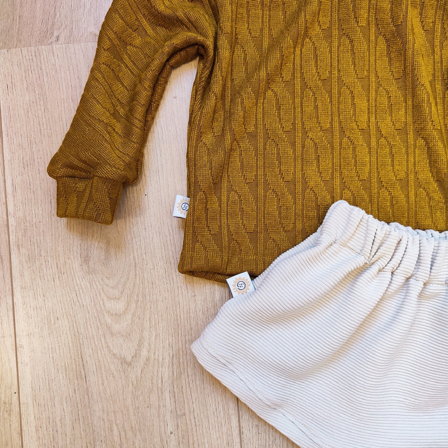 Rimpel rokje rib naturel