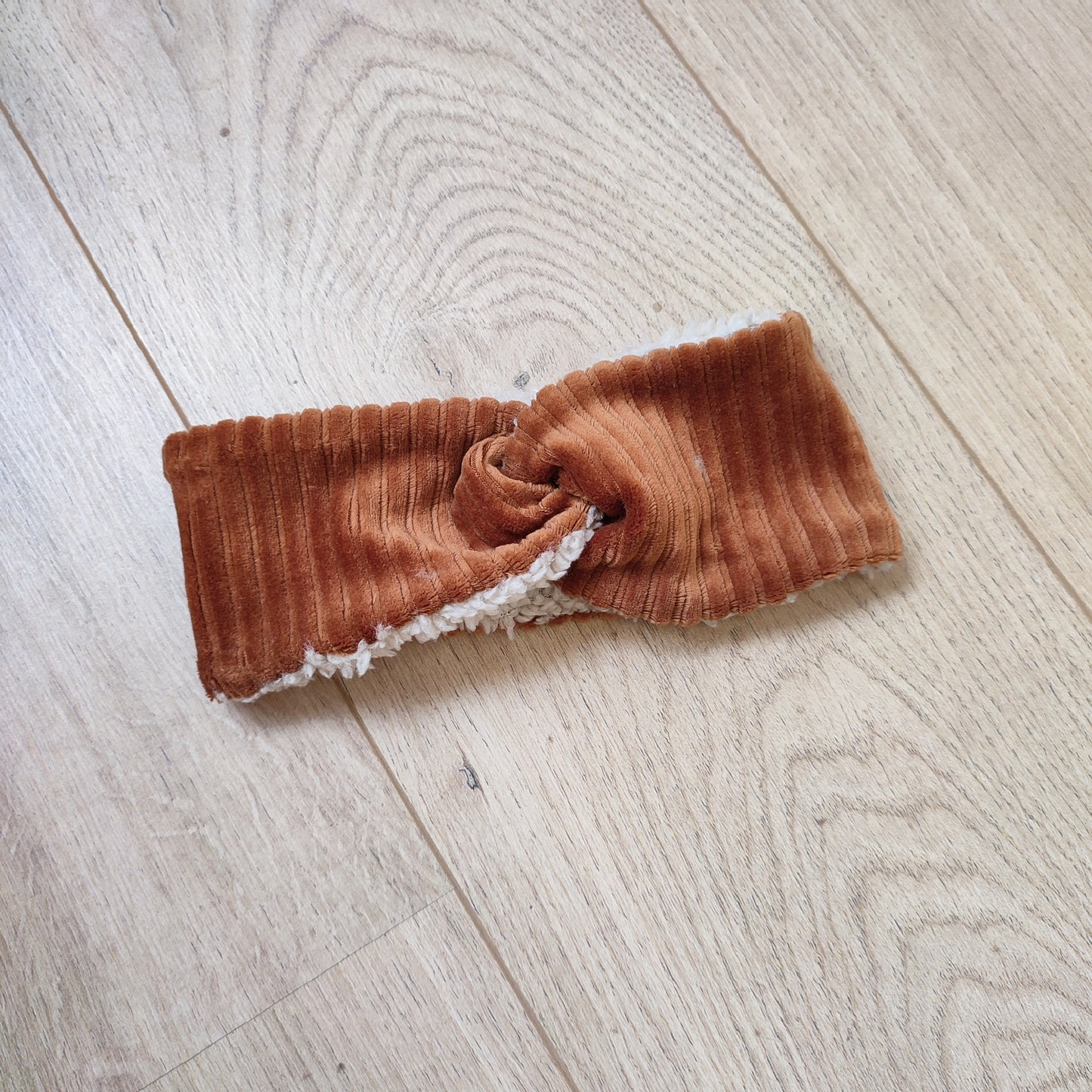 Warme haarband velours roest