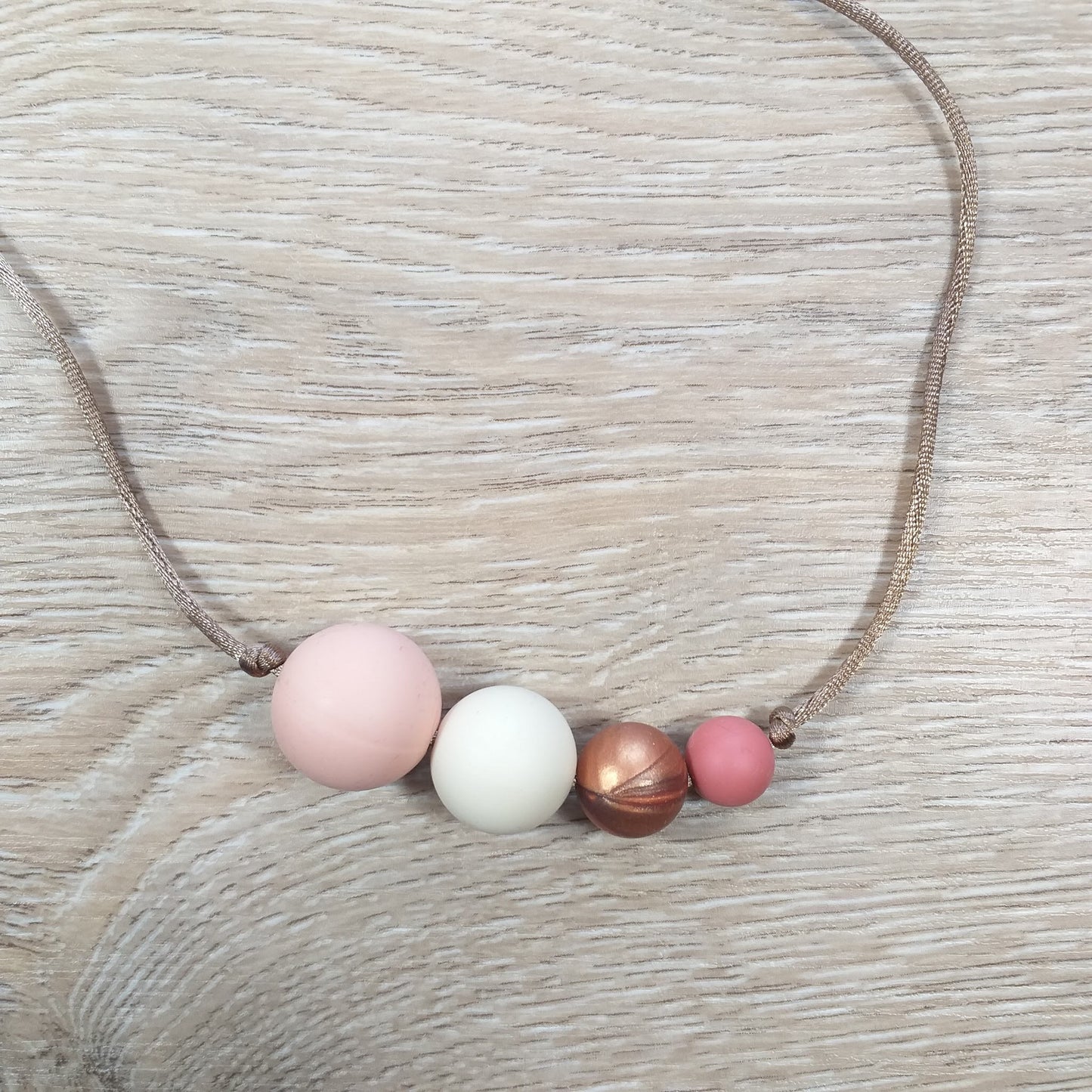 Bijtketting bol peachy-koper