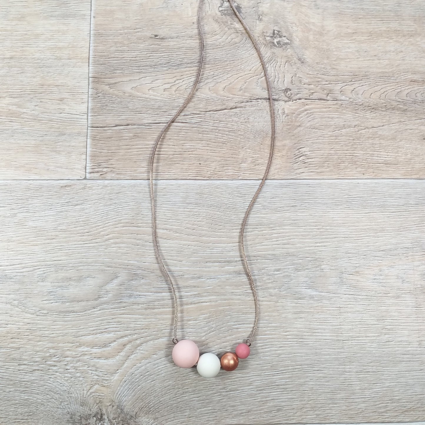 Bijtketting bol peachy-koper