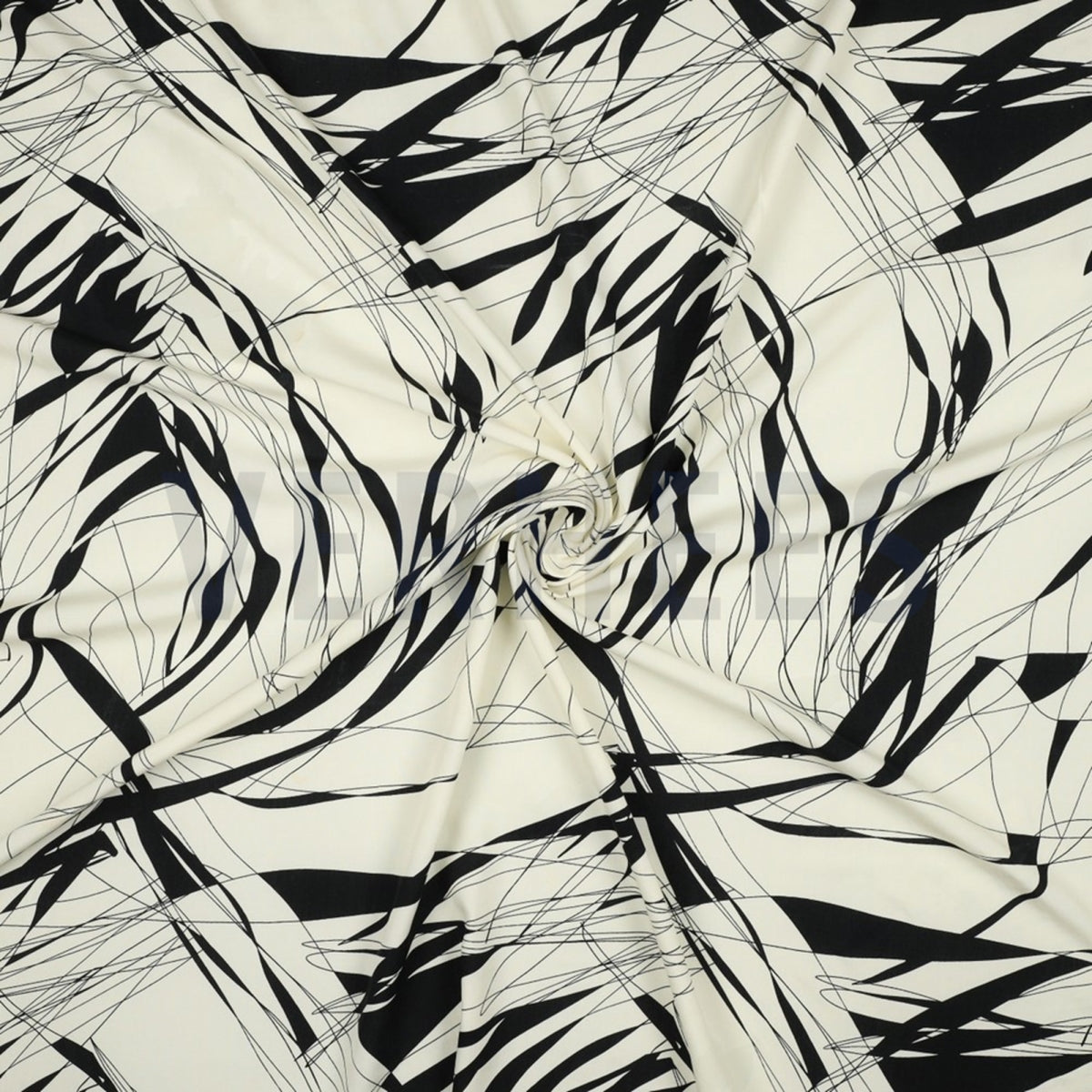 Radiance abstract zwart/wit viscose