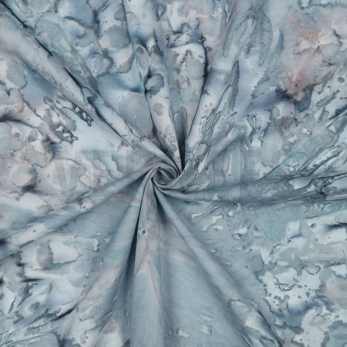 Crafted batik cotton voile pale turquoise