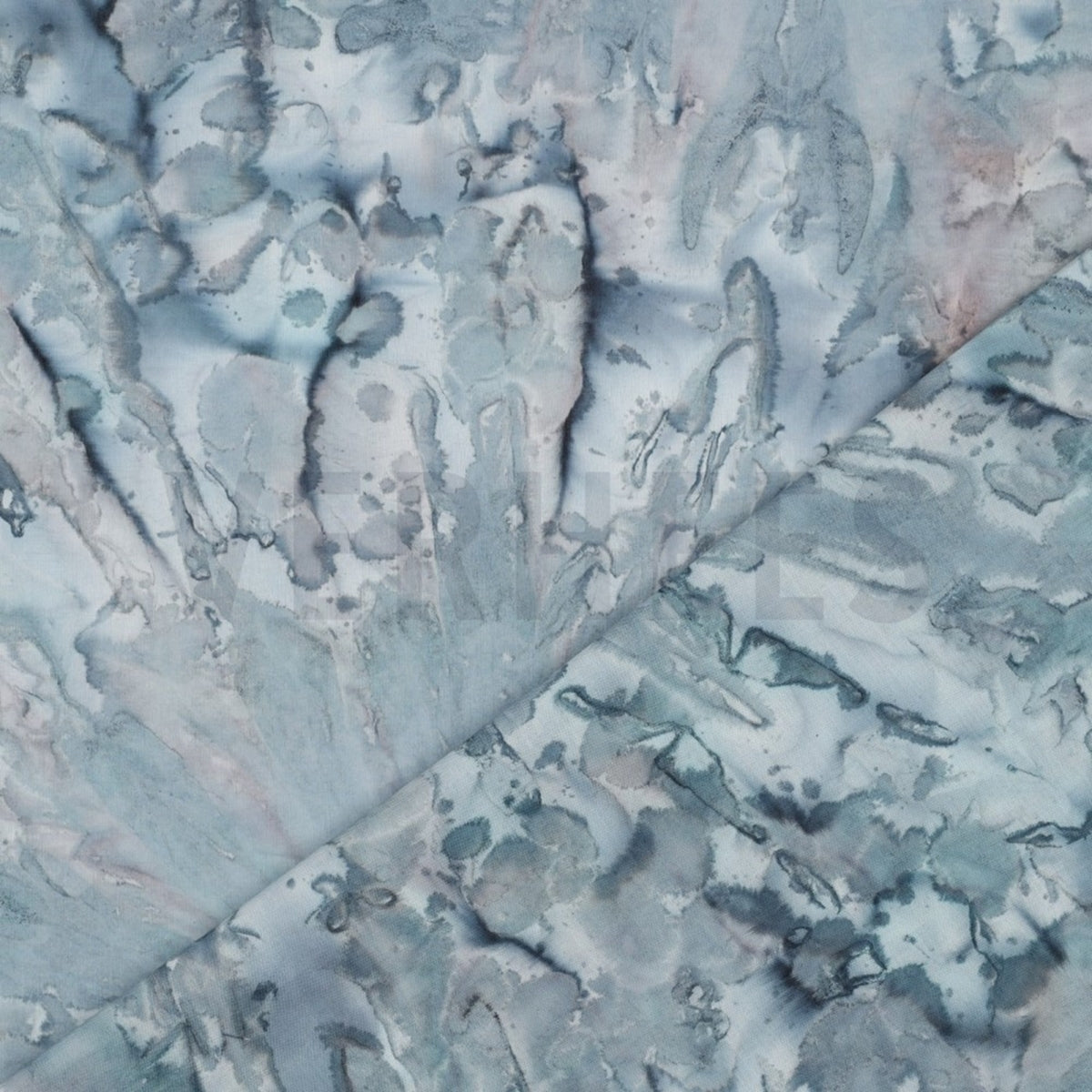 Crafted batik cotton voile pale turquoise