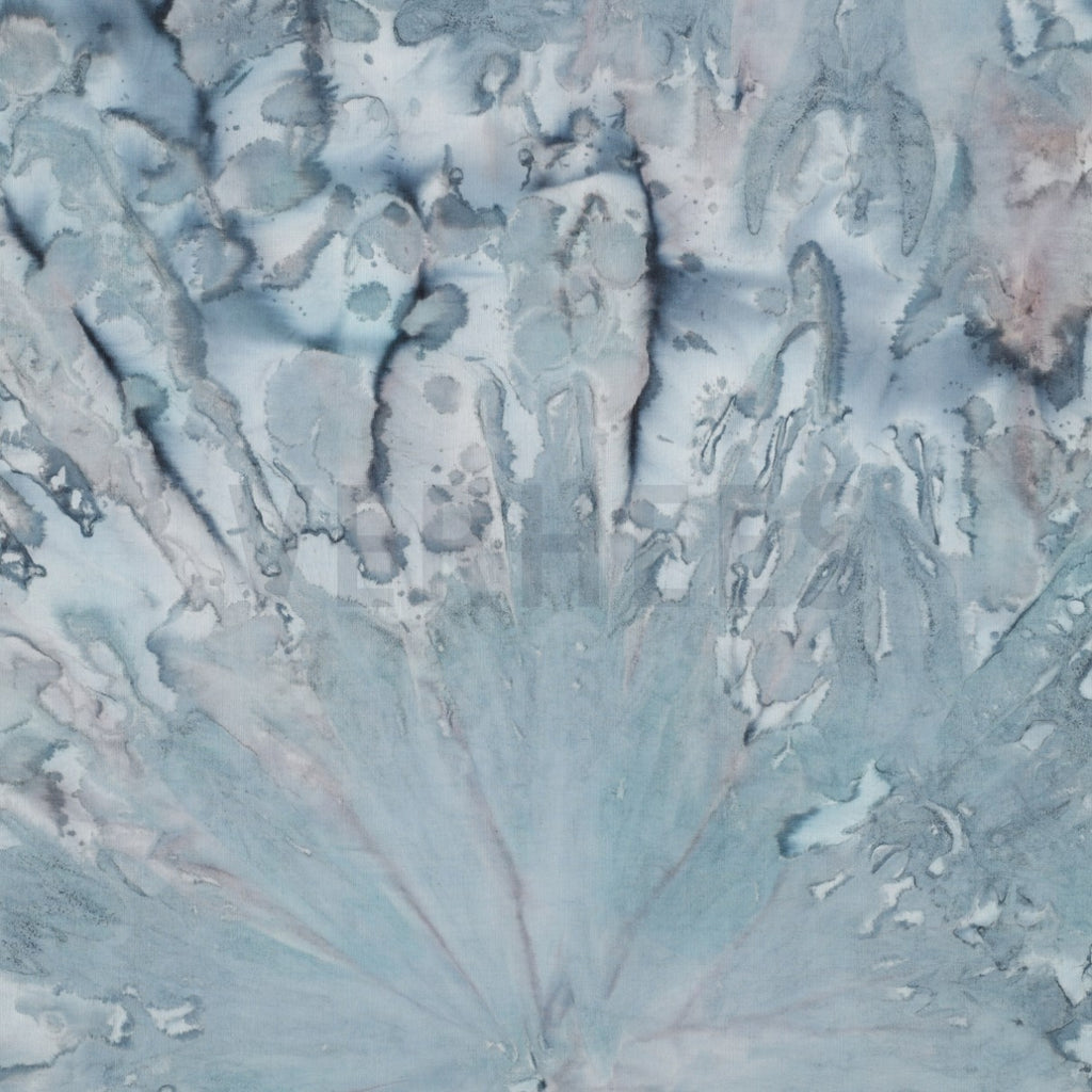 Crafted batik cotton voile pale turquoise