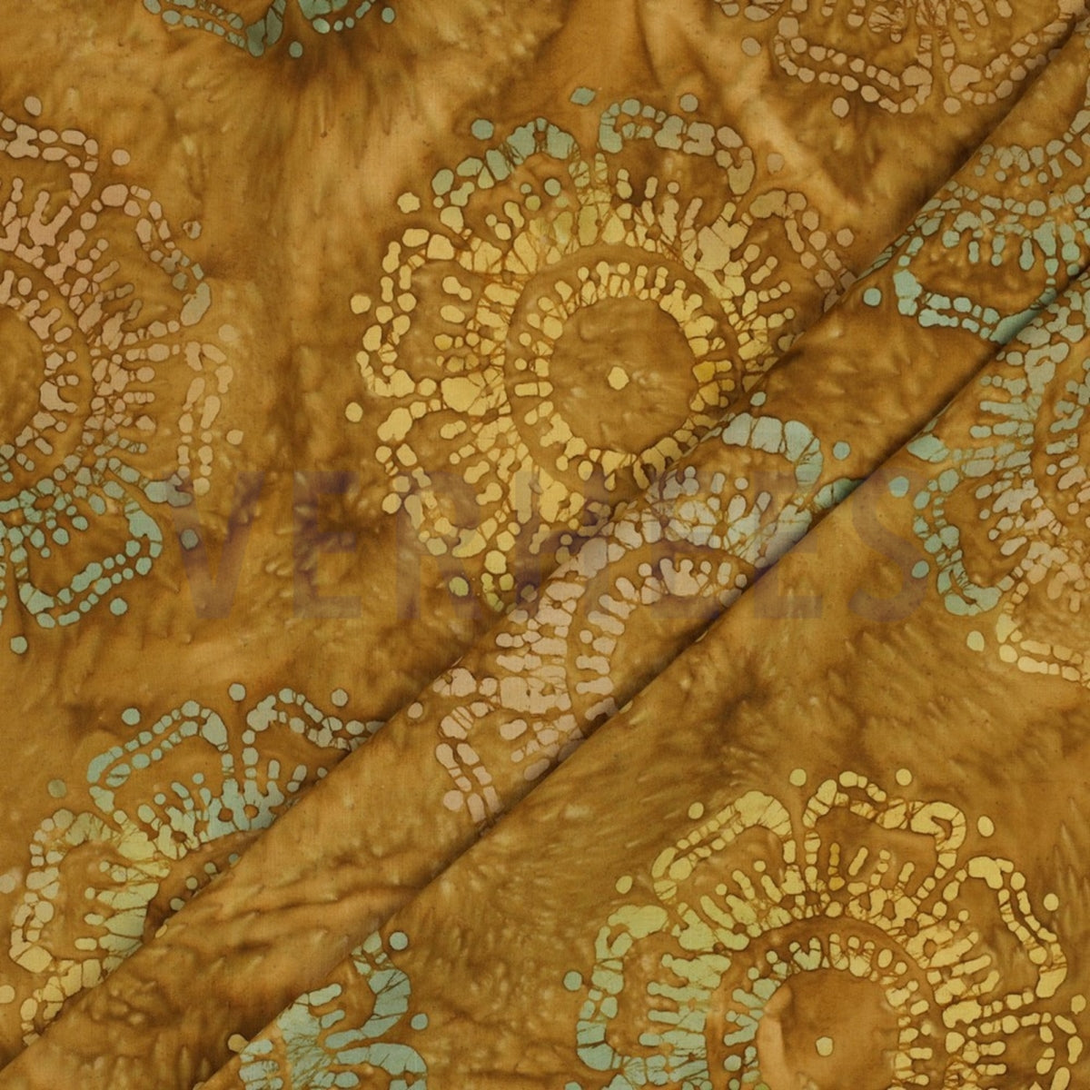 Crafted batik cotton oker