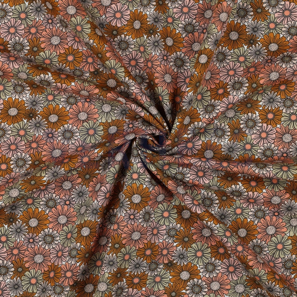 katoen poplin flowers retro