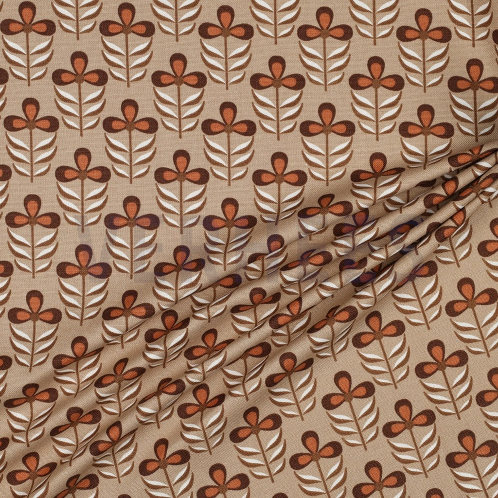 Canvas Flowers sand retro