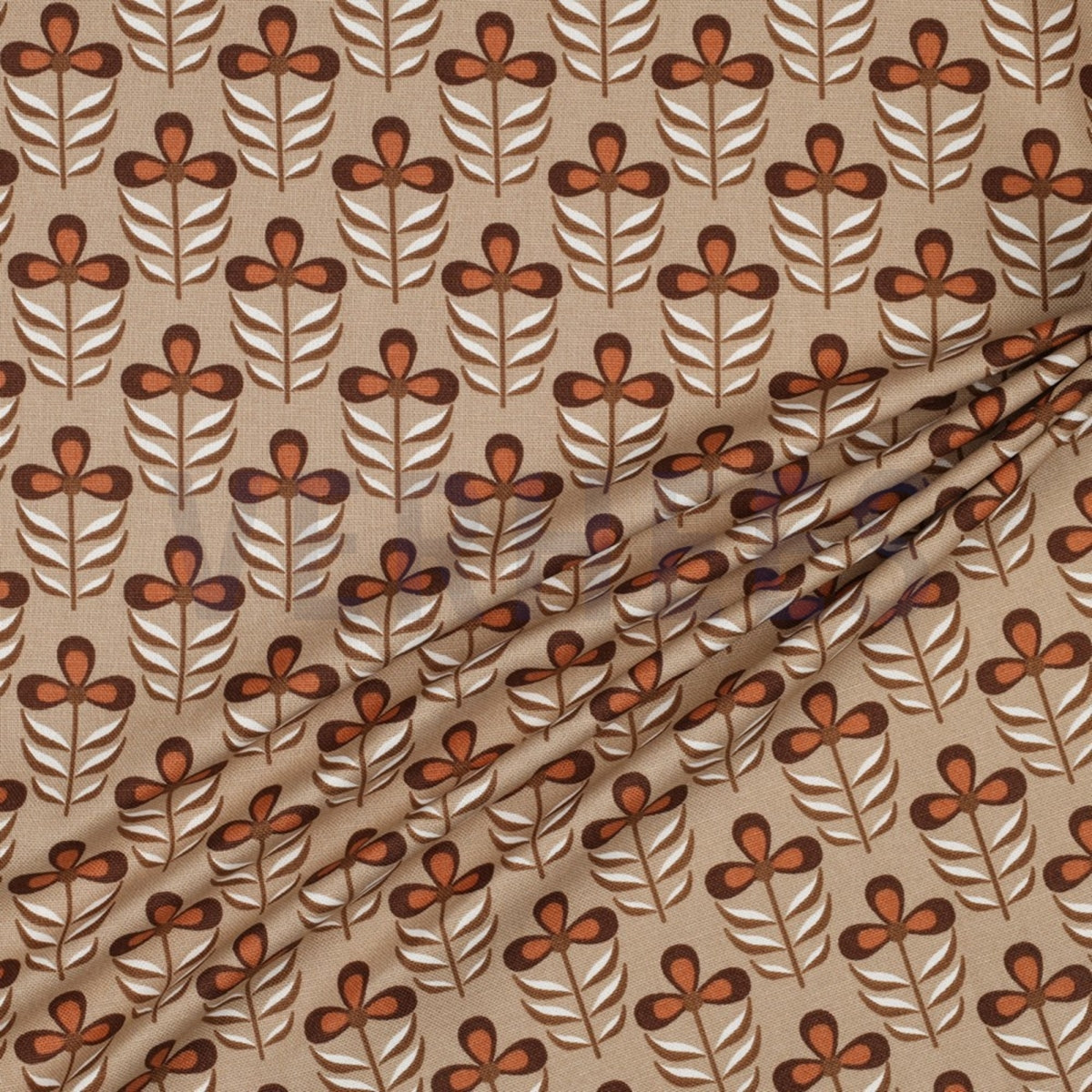 Canvas Flowers sand retro