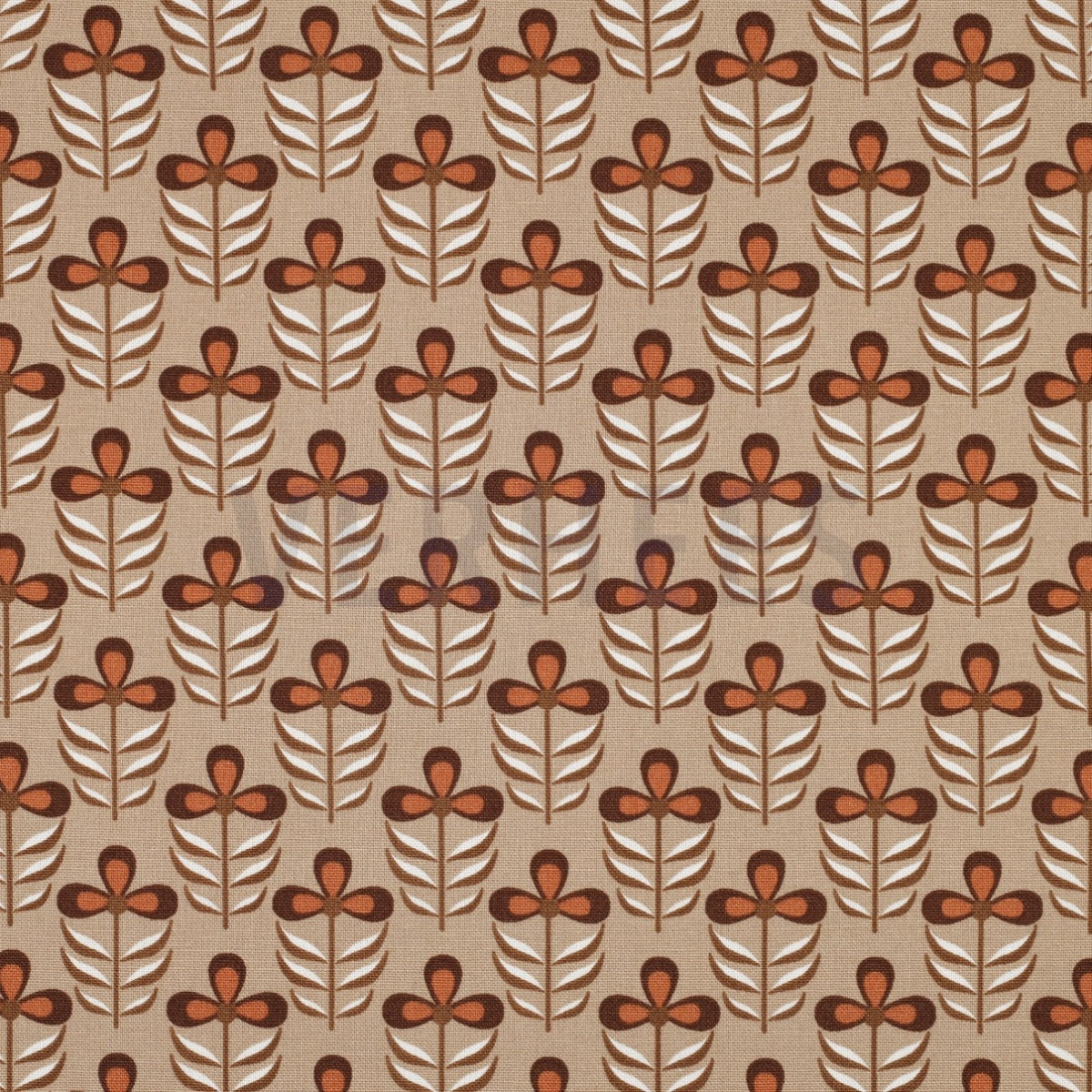 Canvas Flowers sand retro