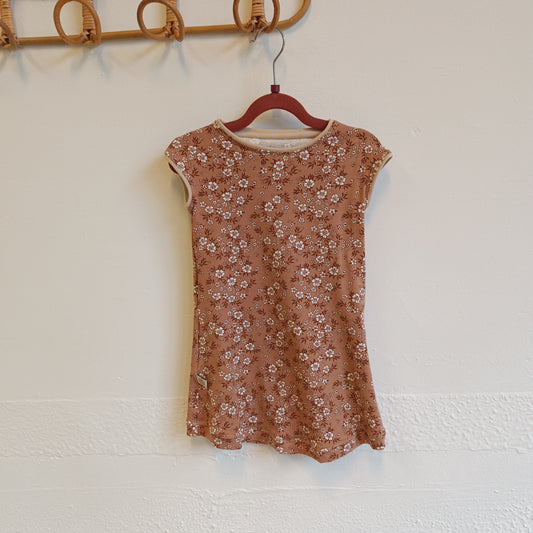 Jurk peach bloempjes