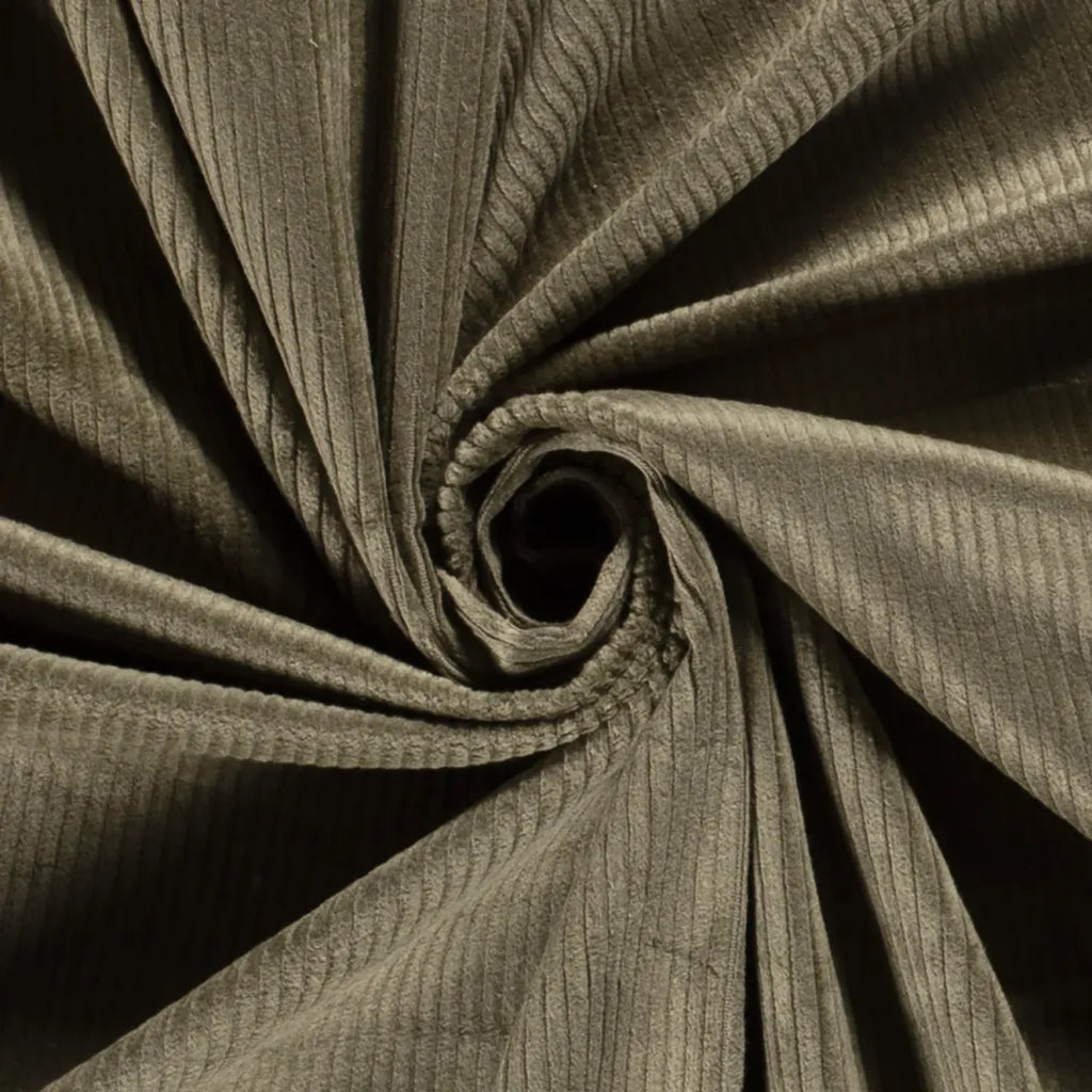 Corduroy Stretch 6w - Kaki groen