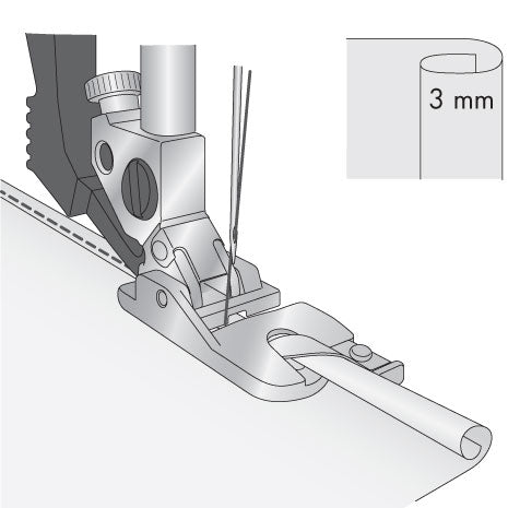Pfaff rolzoom voet 3mm