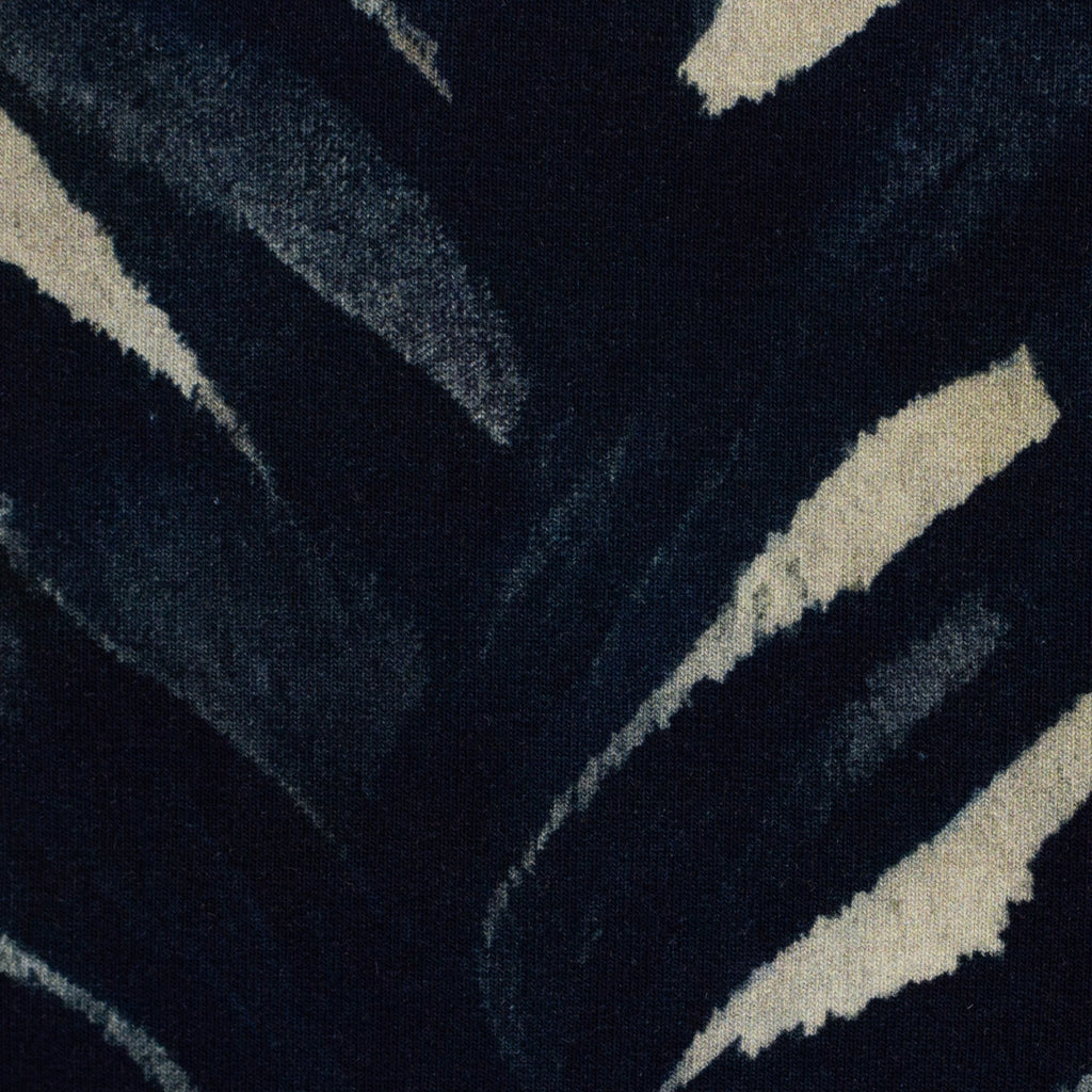 Kairo – French terry  modal - grafisch, donker blauw