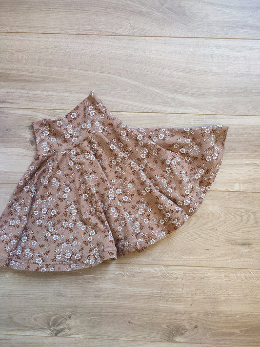 Zwier rokje peach bloempjes