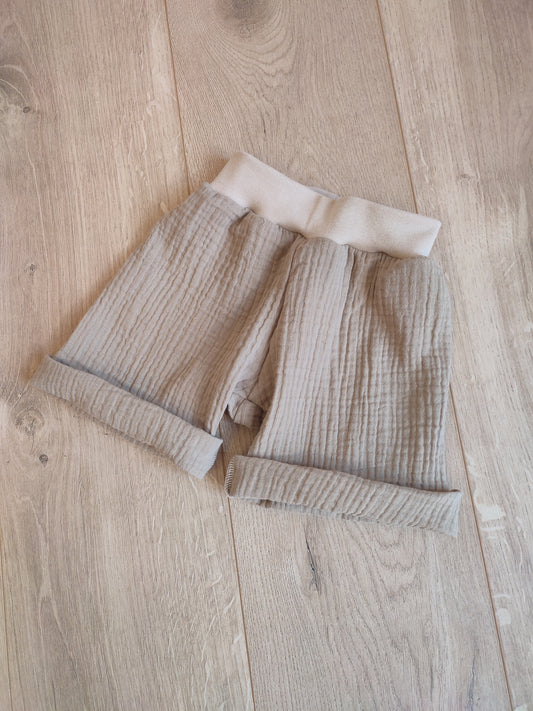 Short gauze taupe