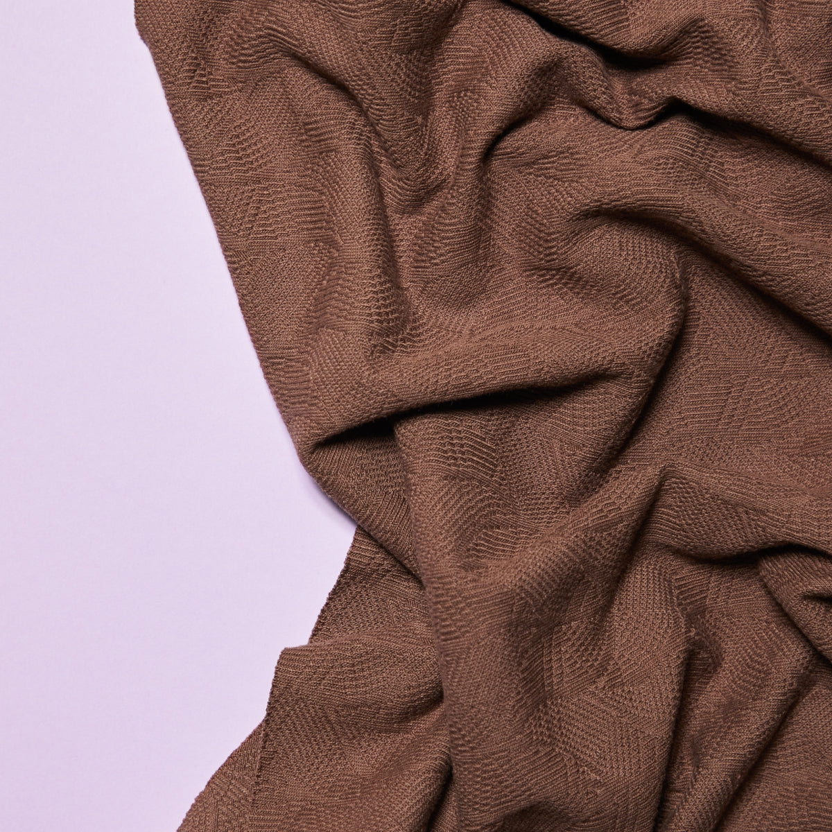 Organic leaf jacquard dusty brown
