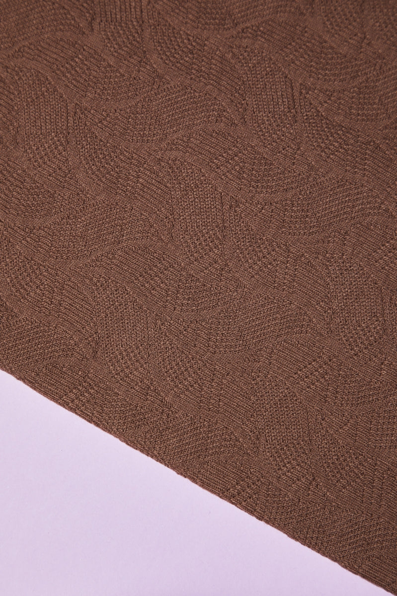 Organic leaf jacquard dusty brown