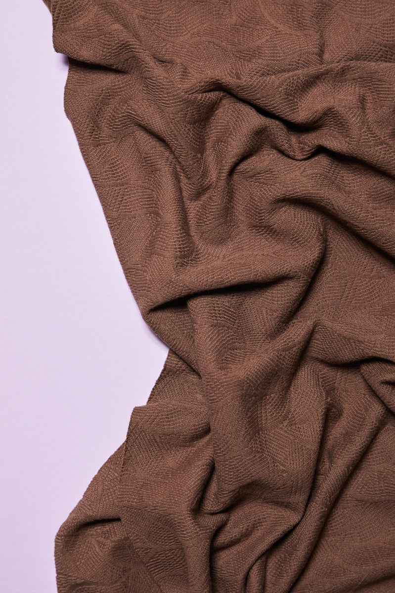 Organic leaf jacquard dusty brown