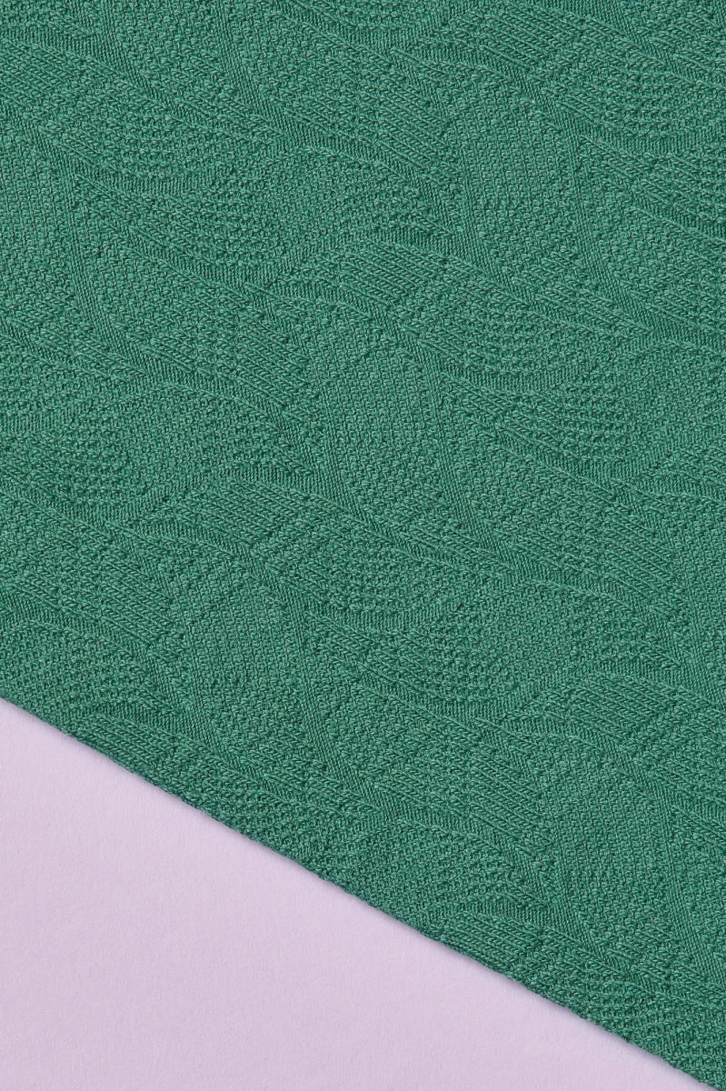 Organic leaf jacquard chalky green