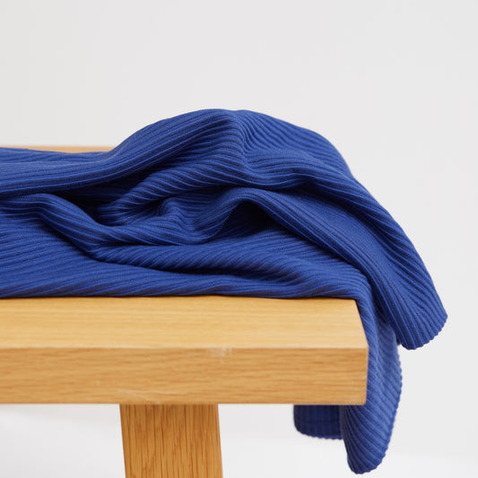SELF-STRIPE OTTOMAN KNIT - Lapis