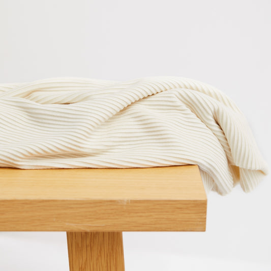 SELF-STRIPE OTTOMAN KNIT - Shell