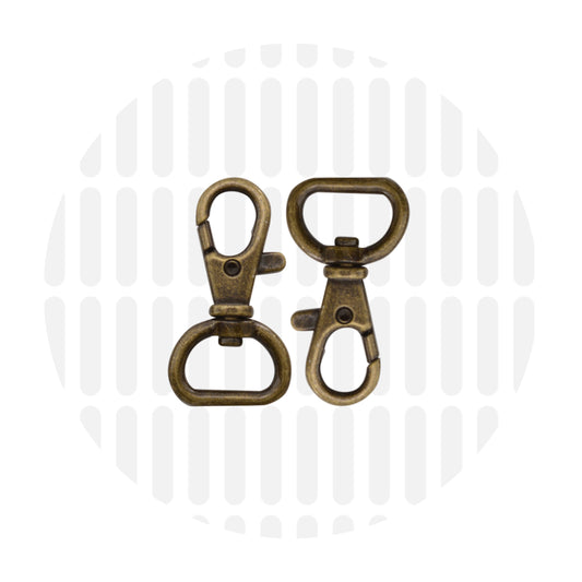 Basic | Snap hook 15mm - Antique brass