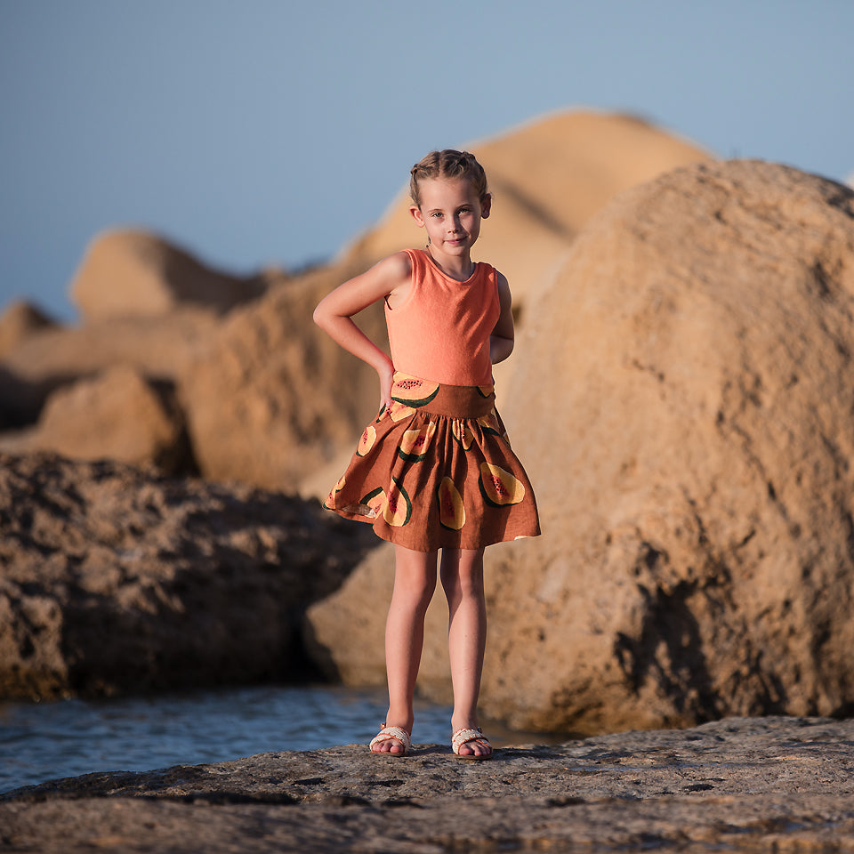 Papayas – Linnen Viscose Blend