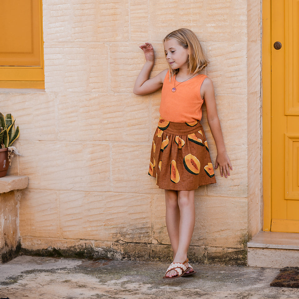Papayas – Linnen Viscose Blend
