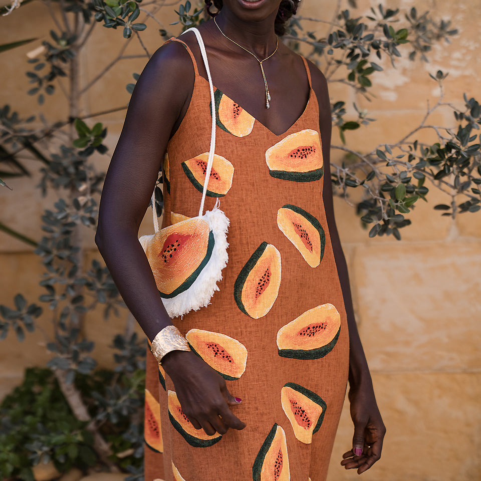 Papayas – Linnen Viscose Blend