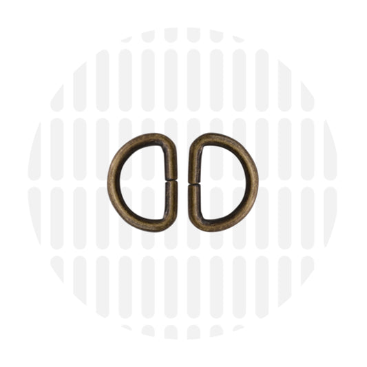 Basic | D-ring | 15mm - Antique brass