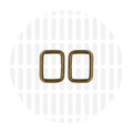 Basic | Rectangular ring | 15mm - Antique brass
