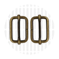 Basic | Adjustable Strap Slider | 25mm - Antique brass