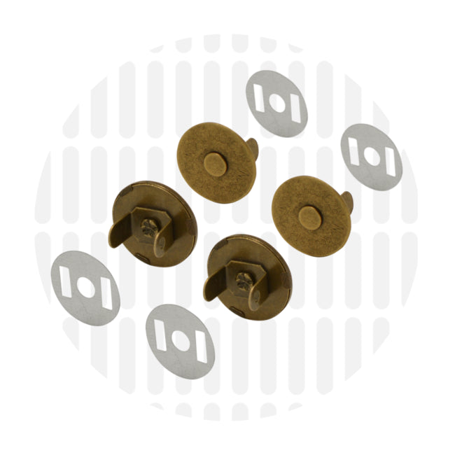 Magnetic snap 18mm - Antique brass