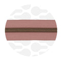 Zipper Nylon coil Salmon brown - Antique brass