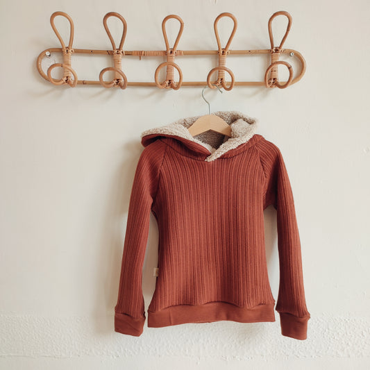Hoody organic selanik knit sienna