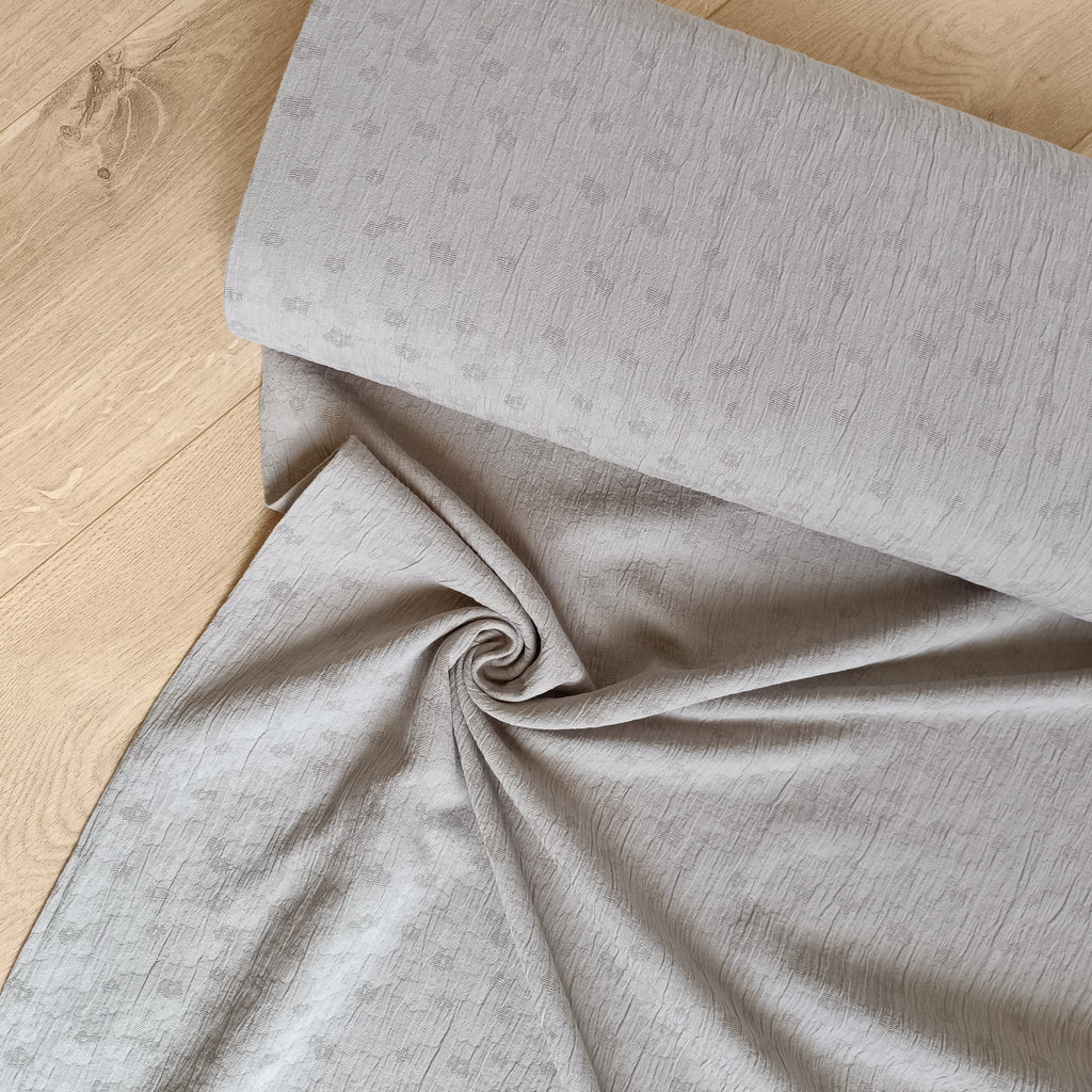 Double gauze melange jacquard kiezel